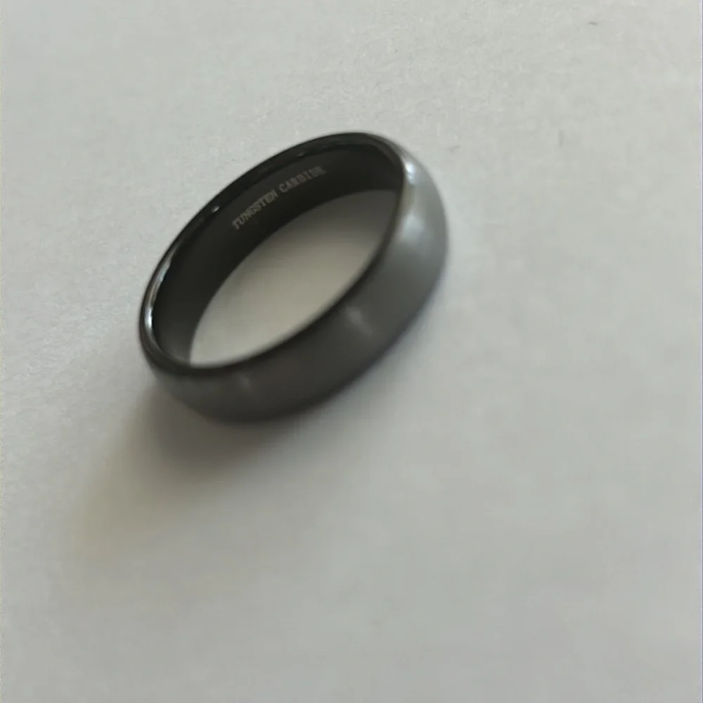 Men’s Tungsten Carbide gun metal band ring